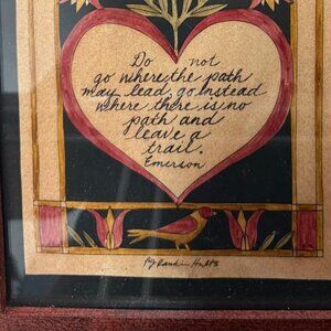 Primitives by Kathy - Signed Scherenschnitte Art - Emerson Quote Heart